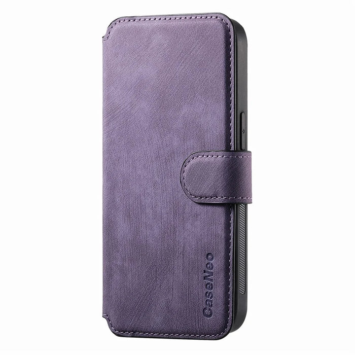 CASENEO For iPhone 14 Pro Max Magnetic Case  Detachable Leather Phone Wallet Cover - Purple - 2