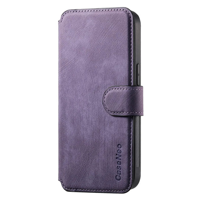 CASENEO For iPhone 14 Plus Magnetic Case  Detachable Leather Phone Wallet Cover - Purple - 2