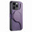 CASENEO For iPhone 15 Pro Max Magnetic Case  Detachable Leather Phone Wallet Cover - Purple - 3