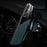 For Samsung Galaxy A36 5G Case Leather Coated PC+TPU Phone Back Cover - Green - 3
