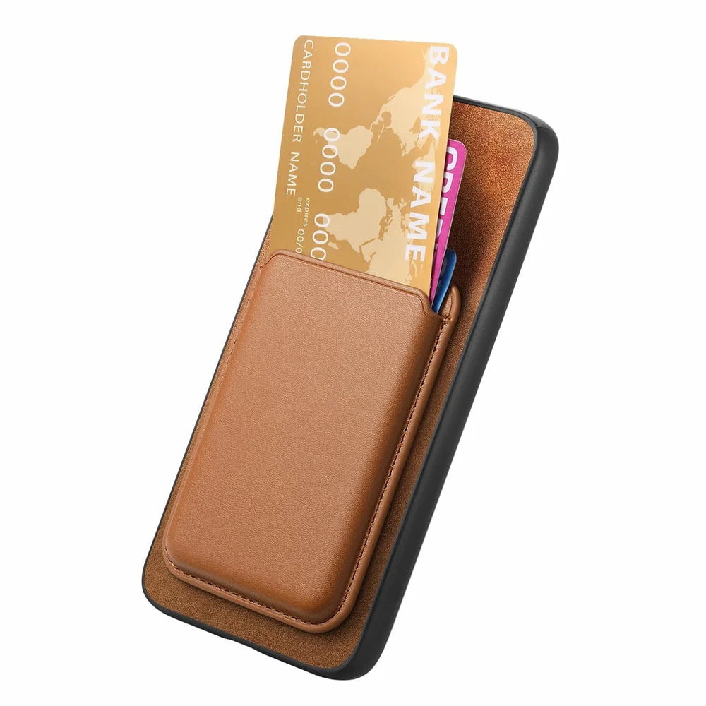 For Realme GT 7 Pro 5G Case Detachable Magnetic Card Bag Leather Phone Back Cover - Brown - 3