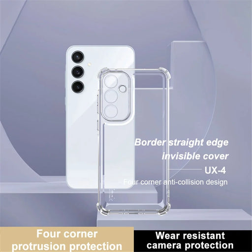 IMAK UX-4 Series For Samsung Galaxy A35 5G Case Straight Frame Four Corner Shockproof Clear TPU Cover - 2