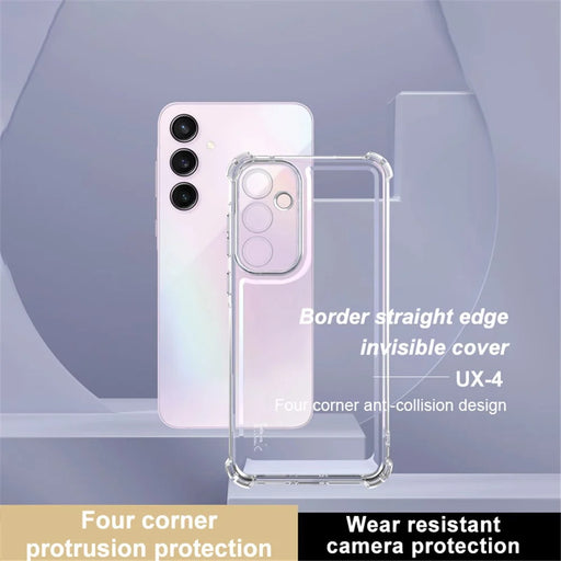 IMAK UX-4 Series For Samsung Galaxy A55 5G Case Straight Frame Four Corner Shockproof Clear TPU Cover - 2