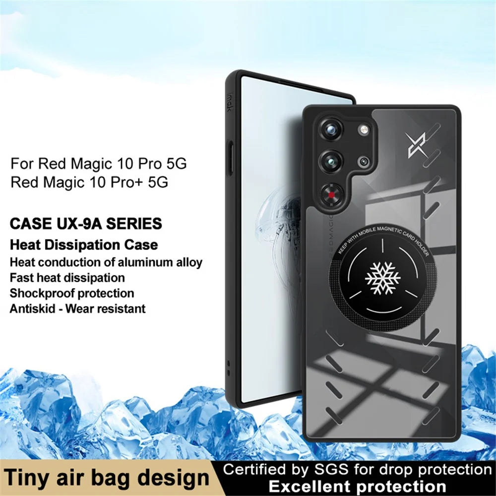 IMAK UX-9A For ZTE nubia Red Magic 10S Pro+ 5G / 10S Pro 5G / 10 Pro+ 5G / 10 Pro 5G Clear Case Heat Dissipation PC TPU Phone Cover - 3