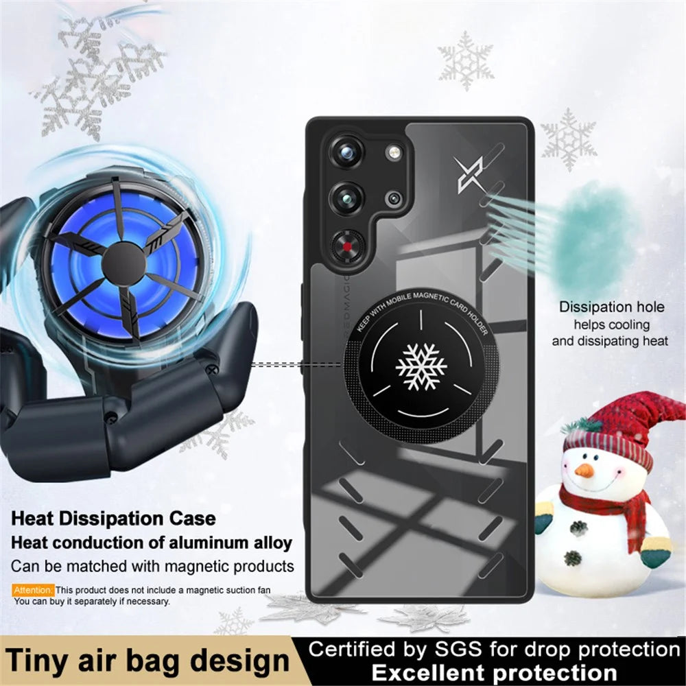 IMAK UX-9A For ZTE nubia Red Magic 10S Pro+ 5G / 10S Pro 5G / 10 Pro+ 5G / 10 Pro 5G Clear Case Heat Dissipation PC TPU Phone Cover - 4