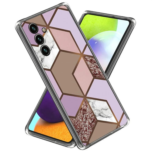 For Samsung Galaxy S25 Case Abstract Marble Pattern Printing TPU Phone Cover - Style A - 1