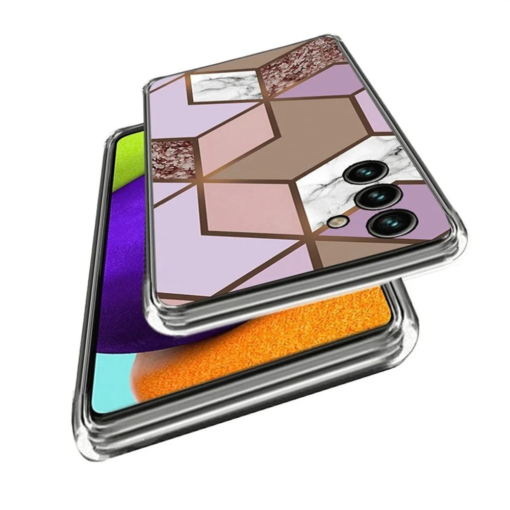 For Samsung Galaxy S25 Case Abstract Marble Pattern Printing TPU Phone Cover - Style A - 2