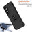 For Samsung Galaxy A16 5G  /  4G Case PC + TPU Ring Kickstand Anti Drop Phone Back Cover - Black  /  Red - 3