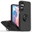 For Samsung Galaxy S25 Case PC + TPU Ring Kickstand Anti Drop Phone Back Cover - Black  /  Red - 1