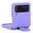 For Samsung Galaxy Z Flip3 5G Liquid Silicone Phone Case Drop-proof Folding Protective Cover with Finger Ring Holder - Purple - 2
