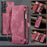 CASEME For Samsung Galaxy S25+ Phone Cases  008 Leather Cover with Detachable Wallet and Strap - Red - 5