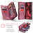 CASEME For Samsung Galaxy S25+ Phone Cases  008 Leather Cover with Detachable Wallet and Strap - Red - 6