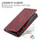CASEME 013 Series For Samsung Galaxy A56 5G Case Card Holder Stand Leather Phone Cover - Red - 5
