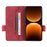 For Realme GT 7 Pro 5G Case Leather Wallet Flip Phone Cover with Hardware Decor - Rose - 3