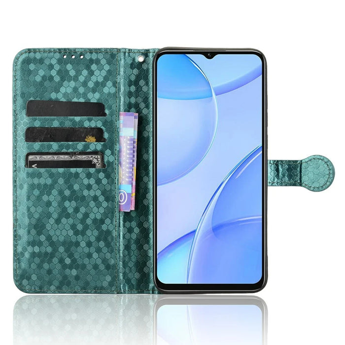 Wallet Phone Case for Oukitel C57 Pro / C57s / BLU 11S Dot Pattern Imprint PU Leather Cover - Green - 2
