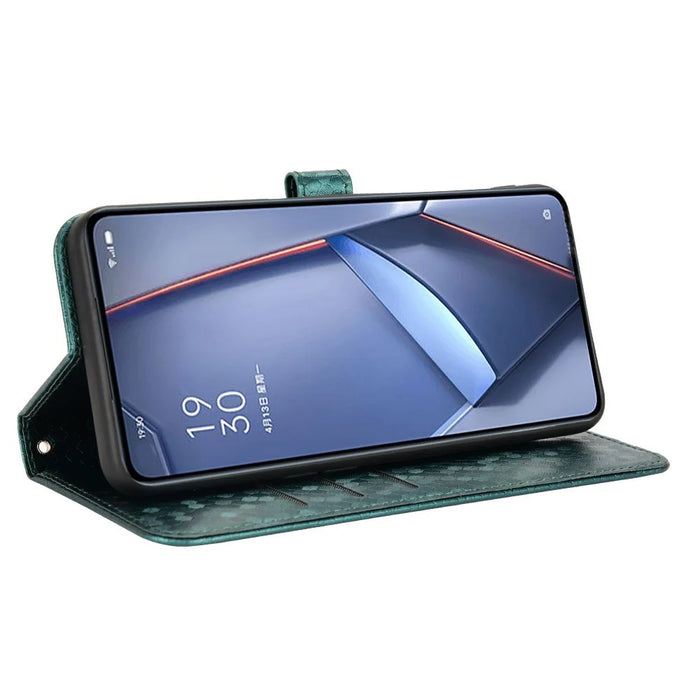 Wallet Phone Case for Oukitel C57 Pro / C57s / BLU 11S Dot Pattern Imprint PU Leather Cover - Green - 3
