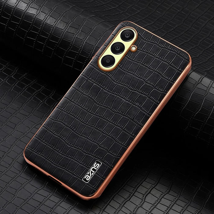 AZNS For Samsung Galaxy A26 5G Case Electroplating Crocodile Texture PU+TPU Phone Cover - Black - 4
