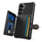 For Samsung Galaxy S25 / S24 Case with Card Holder PU Leather + TPU Phone Back Cover - Black - 3