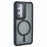 For Samsung Galaxy S25+ / S24+ Magnetic Case Lens Cover Kickstand Matte Back Cover - Black - 1