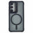 For Samsung Galaxy S25+ / S24+ Magnetic Case Lens Cover Kickstand Matte Back Cover - Black - 3