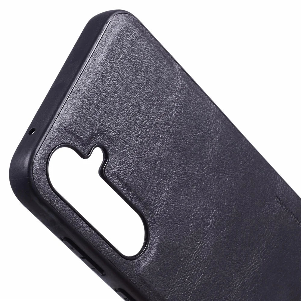 X-LEVEL Bojue-3 Series For Samsung Galaxy S25+ Case Leather Coated PC+TPU Phone Back Cover - Black - 6