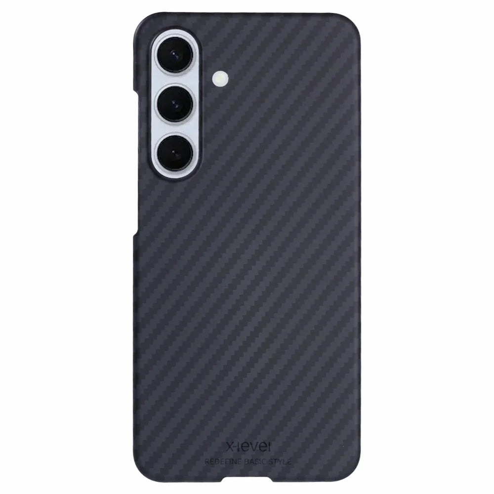 X-LEVEL For Samsung Galaxy S25+ Case Carbon Fiber Texture Hard PC Phone Cover Anti Shock - 1