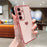 For Samsung Galaxy S25 Case TPU Phone Back Cover Electroplating Heart Pattern - Rose Pink - 2