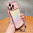 For iPhone 16 Pro Case with Strap TPU Phone Back Cover Dazzling Design Curly Shape Love Heart - Colorful Pink - 1