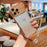 For iPhone 16 Pro Max Case with Strap Electroplating TPU Phone Cover Love Heart Gradient Glitter - Gold - 2