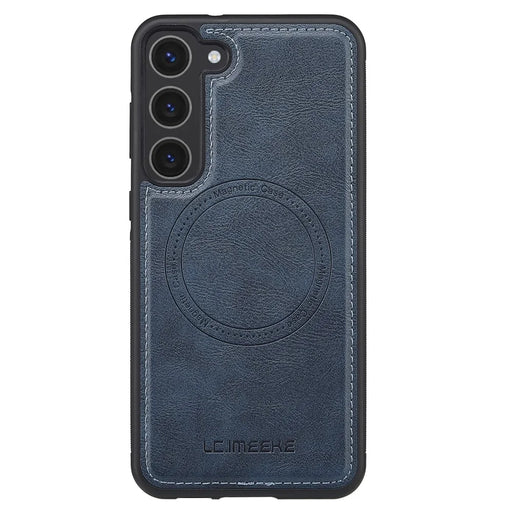 LC.IMEEKE For Samsung Galaxy S23+ Magnetic Case Leather TPU Back Cover - Blue - 2