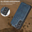 LC.IMEEKE For Samsung Galaxy S23+ Magnetic Case Leather TPU Back Cover - Blue - 6