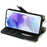 For Samsung Galaxy A26 5G Leather Case Wallet Stand Cover Irregular Tail Style with Chain Strap - Black - 3