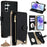 For Samsung Galaxy A26 5G Leather Case Wallet Stand Cover Irregular Tail Style with Chain Strap - Black - 7
