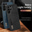 For Samsung Galaxy S25 Ultra Case Retro Texture Matte TPU + PU Leather Back Cover Support Magnetic Car Holder - Black - 3