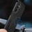 For Samsung Galaxy A36 5G Case Retro Texture Matte TPU + PU Leather Back Cover Support Magnetic Car Holder - Black - 3