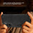 For Samsung Galaxy A36 5G Case Retro Texture Matte TPU + PU Leather Back Cover Support Magnetic Car Holder - Black - 4
