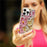 For iPhone 16 Pro Phone Case IMD Pattern Print PC TPU Mobile Cover - Pink White Flower - 5