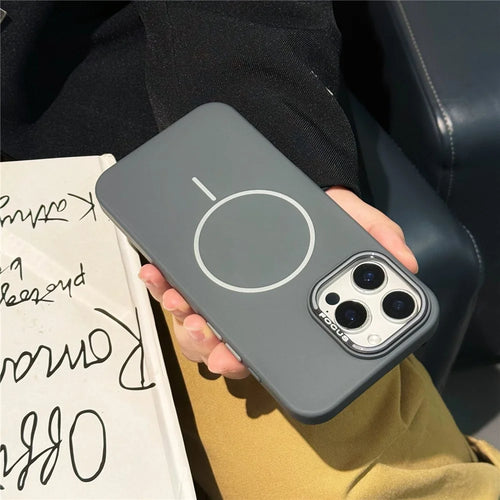 For iPhone 16 Pro Case Compatible with MagSafe Ultra Slim PC Phone Back Cover - Grey - 1