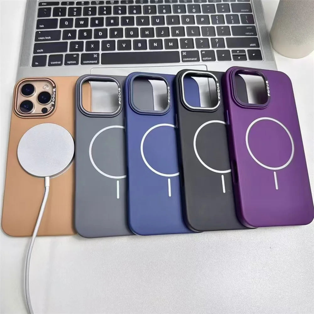 For iPhone 16 Pro Case Compatible with MagSafe Ultra Slim PC Phone Back Cover - Grey - 3