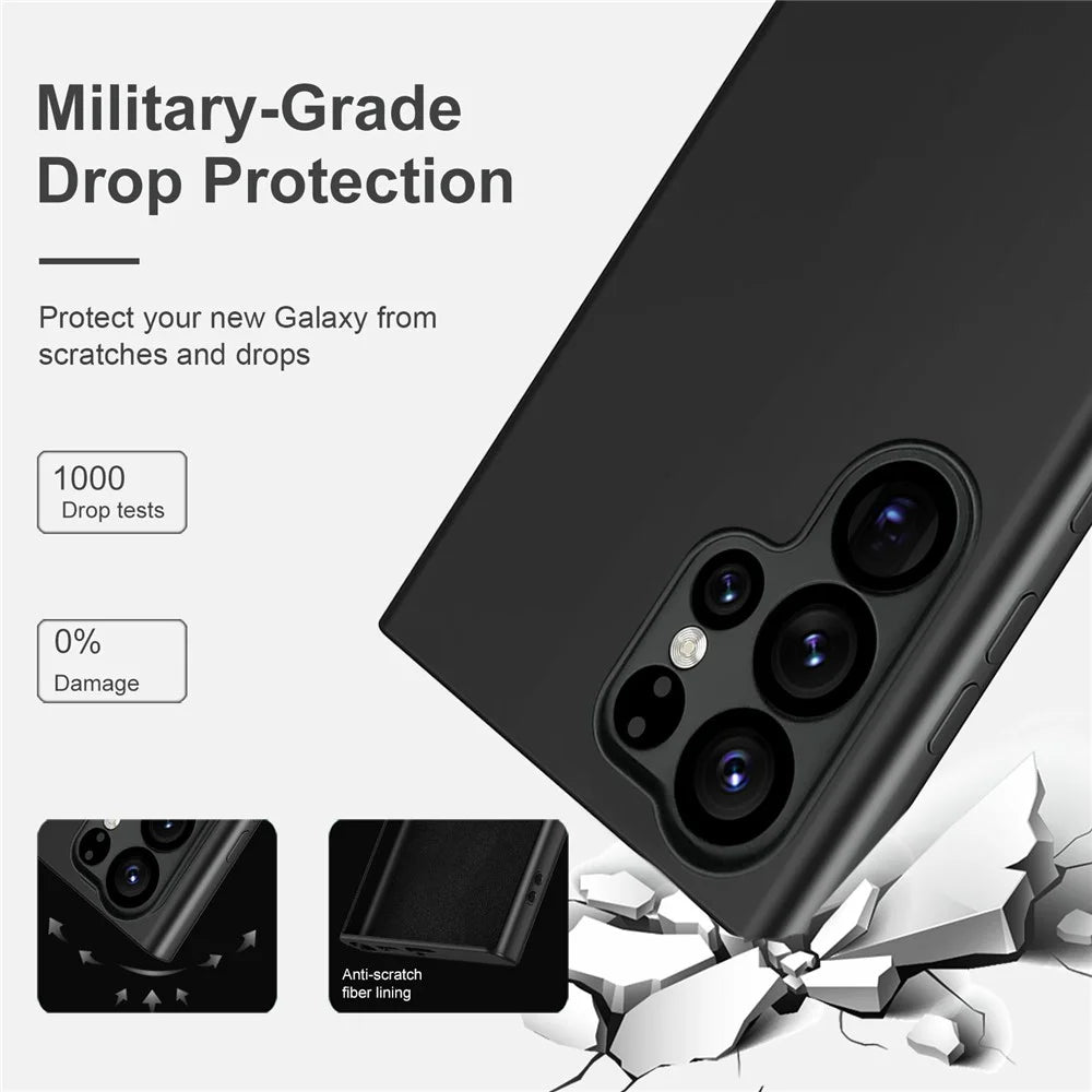 For Samsung Galaxy S25 Ultra Magnetic Case Rubberized TPU Phone Cover - 5