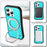 For iPhone 16 Pro Case Compatible with MagSafe Wavy Curves Texture Slim Anti Drop PC + TPU Back Cover - Blue - 2