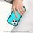 For iPhone 16 Pro Case Compatible with MagSafe Wavy Curves Texture Slim Anti Drop PC + TPU Back Cover - Blue - 5