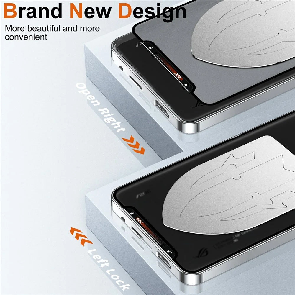 For Asus ROG Phone 9 5G / Phone 9 Pro 5G Case Heat Dissipation Metal Frame PC Phone Cover - Silver - 7