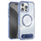 For iPhone 16 Pro Max Case Compatible with MagSafe Folding Kickstand Anti Drop PC + TPU Back Cover - Blue - 1