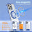 For iPhone 16 Pro Max Case Compatible with MagSafe Folding Kickstand Anti Drop PC + TPU Back Cover - Blue - 7