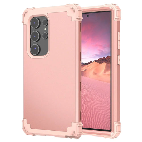 L-Style For Samsung Galaxy S25 Ultra Case Shockproof PC + TPU Phone Back Cover - Pink - 1