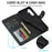 LC.IMEEKE For Samsung Galaxy A26 5G Case Calf Texture PU Leather Stand Wallet Phone Cover - Black - 7