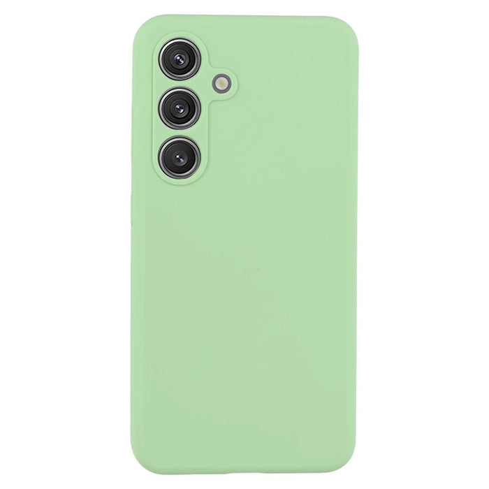 For Samsung Galaxy S24 Case Liquid Silicone Dropproof Cell Phone Cover - Green - 1