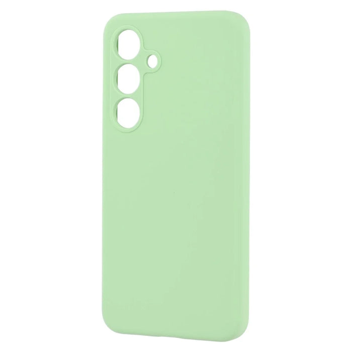 For Samsung Galaxy S24 Case Liquid Silicone Dropproof Cell Phone Cover - Green - 3