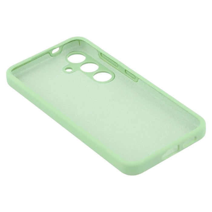 For Samsung Galaxy S24 Case Liquid Silicone Dropproof Cell Phone Cover - Green - 5